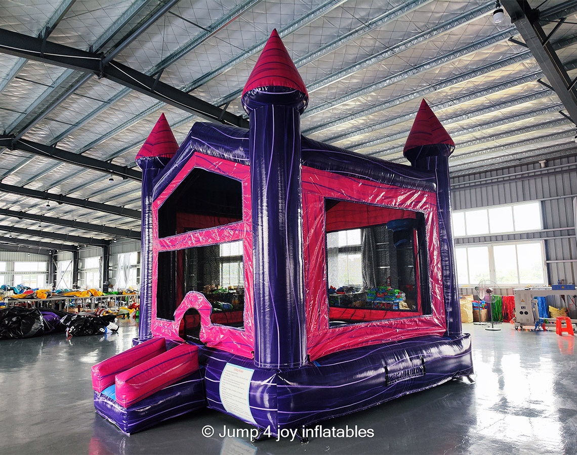 Purple Palace Bounce House With 2 Hoops Best Hire service in Rhode